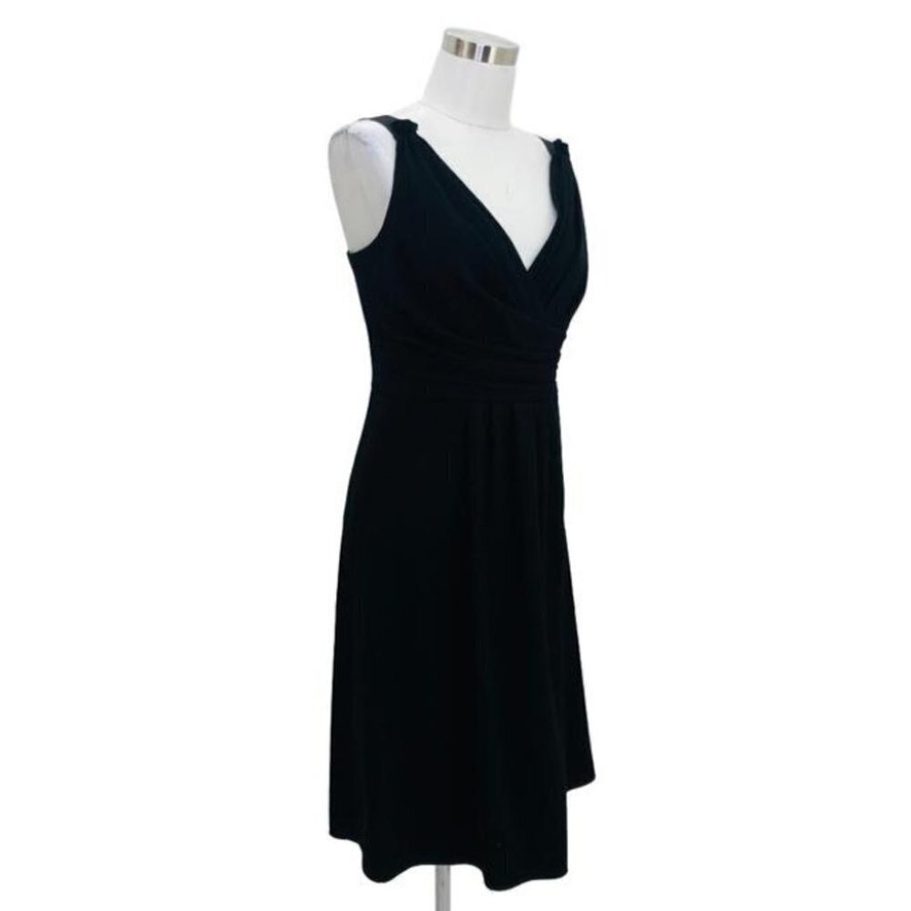 Elie Tahari  black sleeveless A line formal dress triacetate